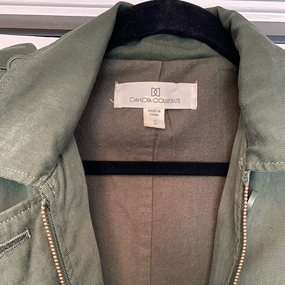 Military jacket with leather trim - Picture 6 of 7